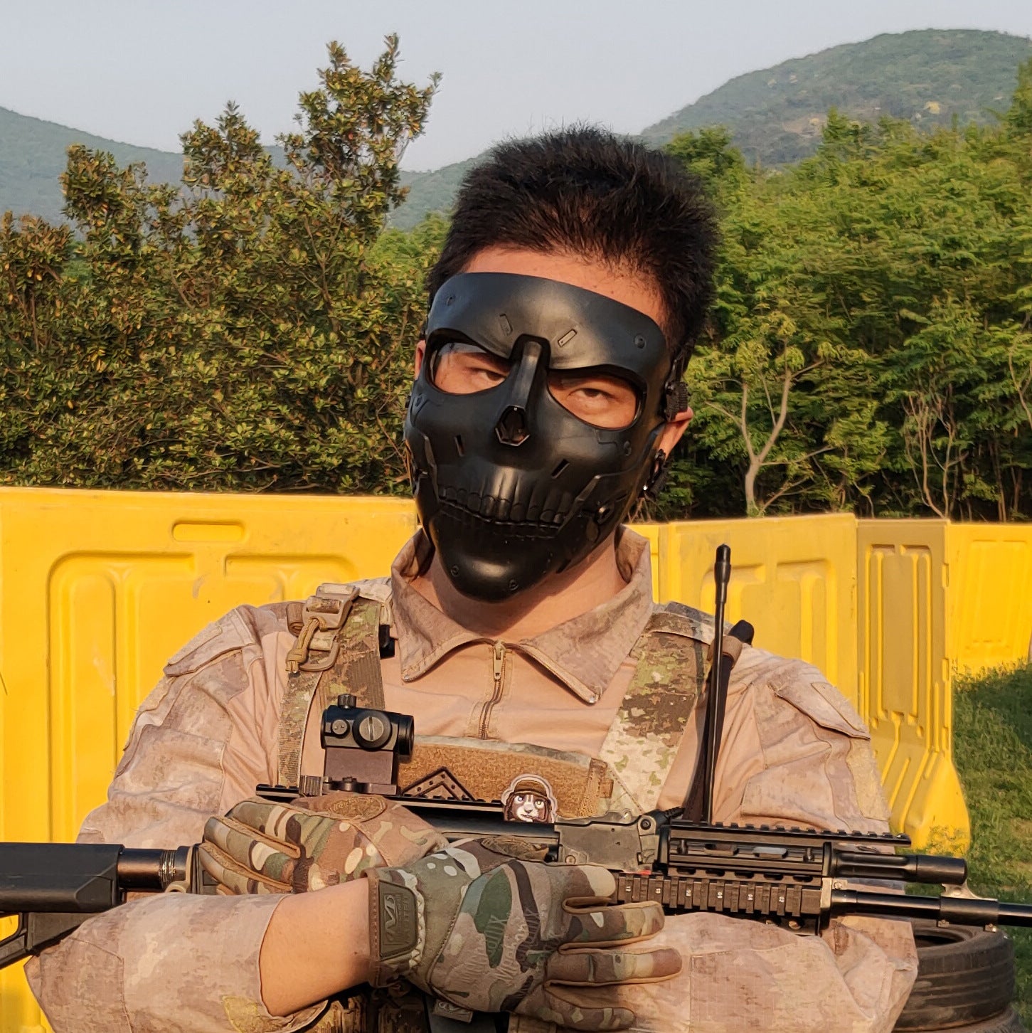 CS outdoor field iron blood tactical mask