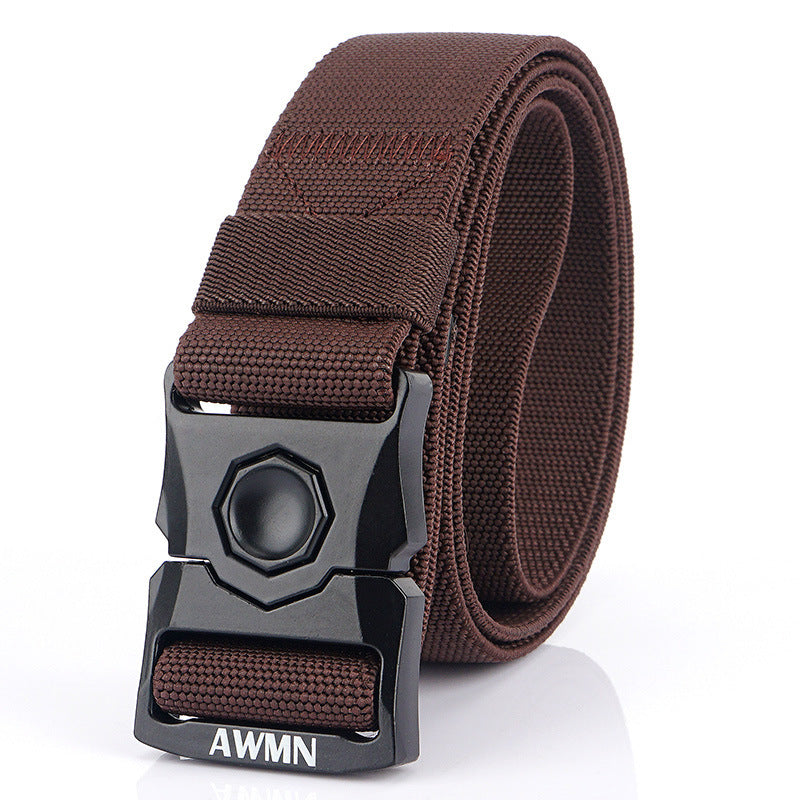 Men's Elastic Belt Outdoor Tactical Buckle Belt