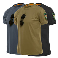 Outdoor T-shirt Men's Loose Round Neck Tactical Short Sleeve