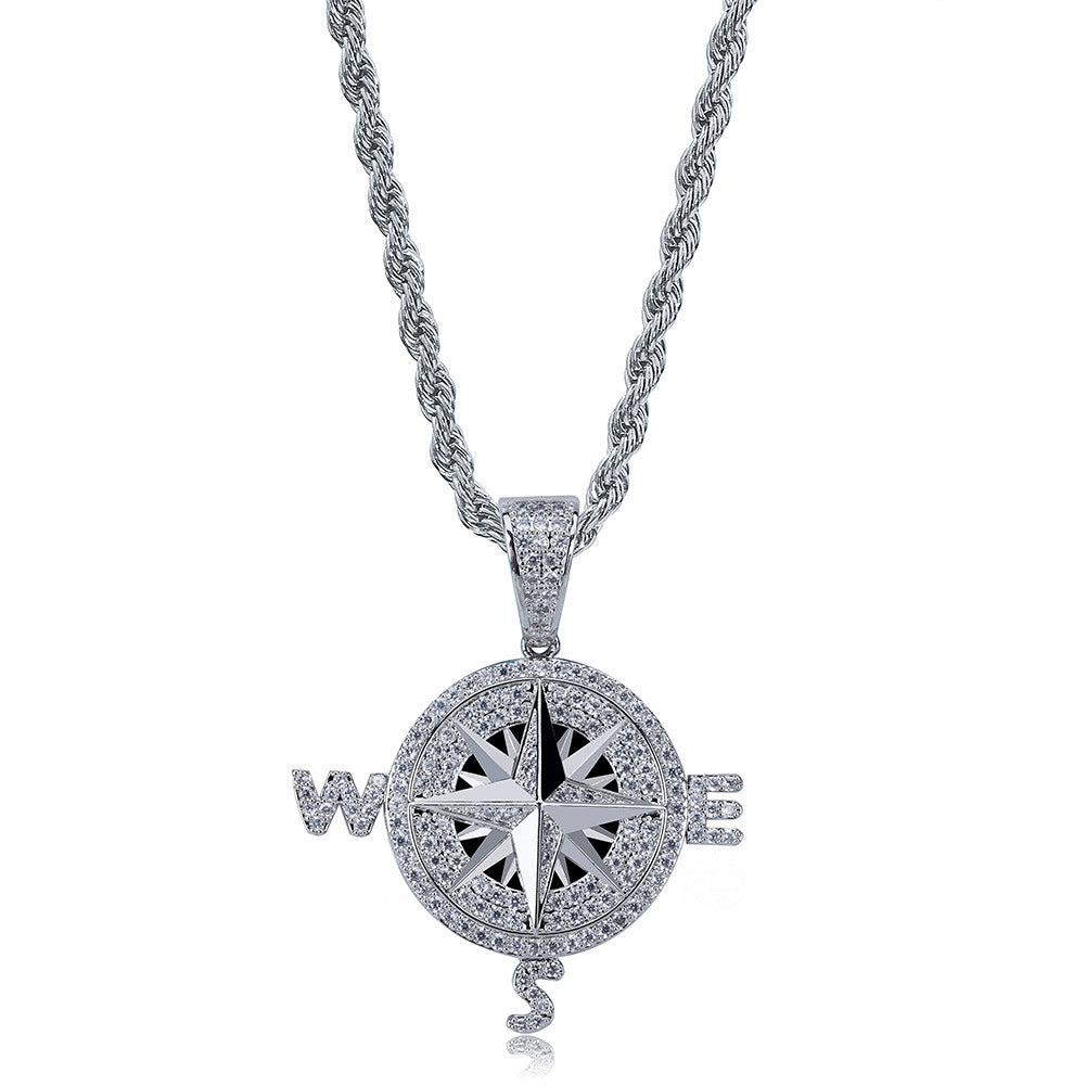 Men's Compass Compass Shaped Personality Necklace