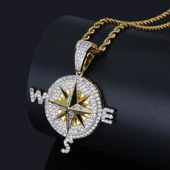 Men's Compass Compass Shaped Personality Necklace