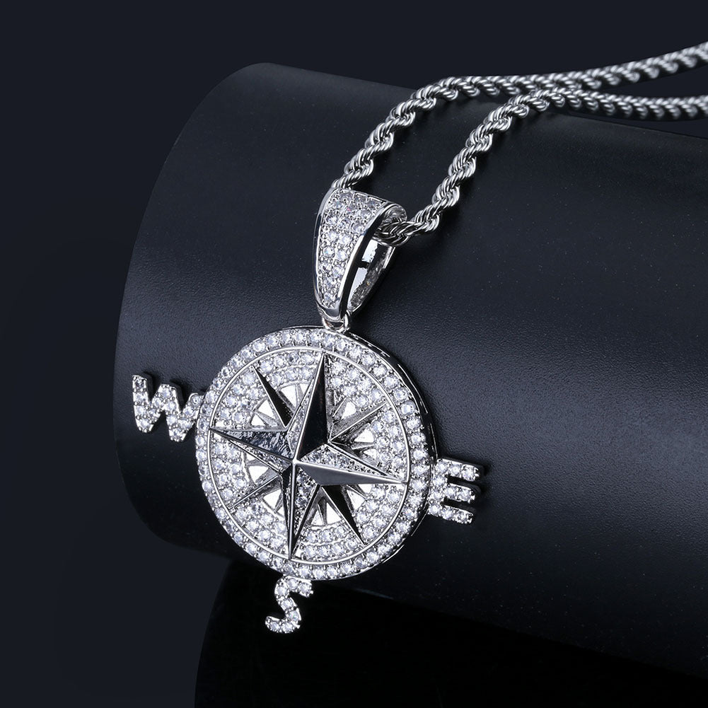 Men's Compass Compass Shaped Personality Necklace