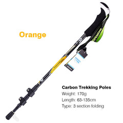 Multifunctional Carbon Fiber Trekking Pole Telescopic Folding