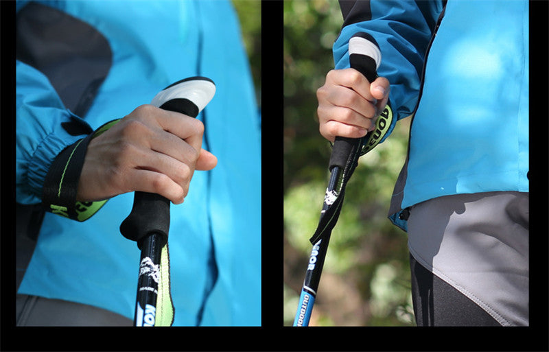 Multifunctional Carbon Fiber Trekking Pole Telescopic Folding