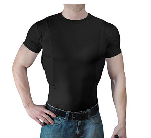 Men's And Women's Concealed Holster Tactical High Elastic T-Shirt