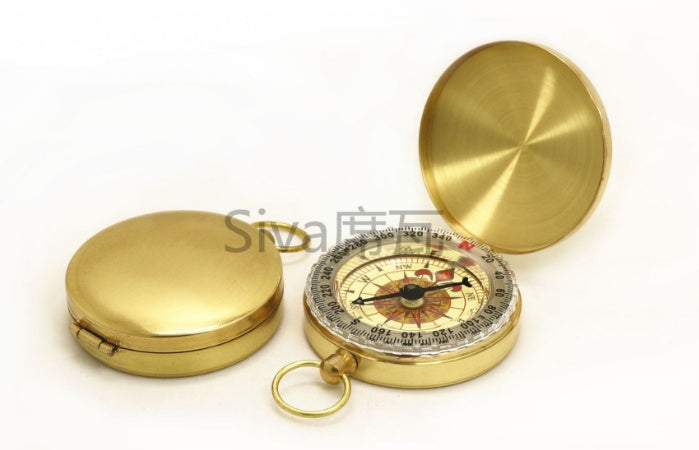 Metal flip compass outdoor compass pocket watch copper compass