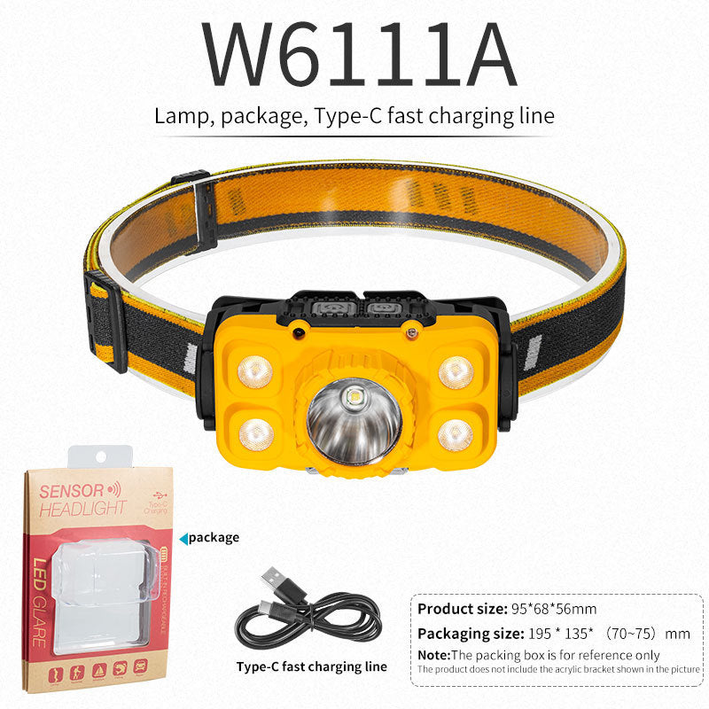 LED Mini Multi-function Wave Induction Headlamp