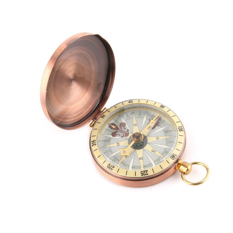 Bronze flip compass