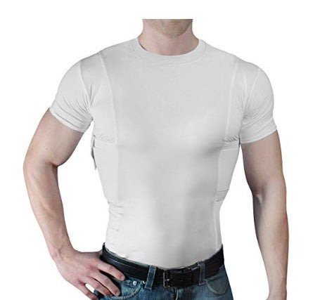 Men's And Women's Concealed Holster Tactical High Elastic T-Shirt