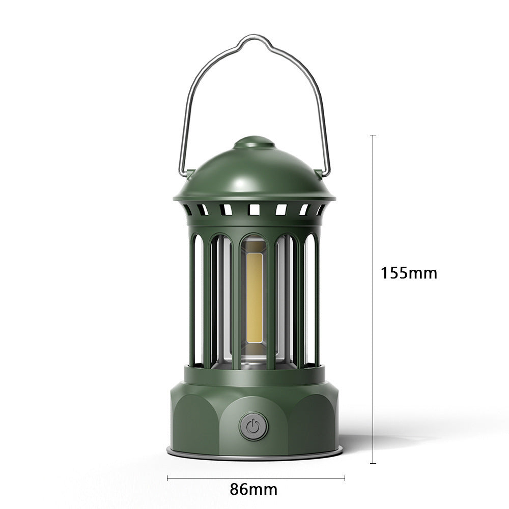 Outdoor Camping Lantern COB Portable Tent Light Retro Barn Lantern