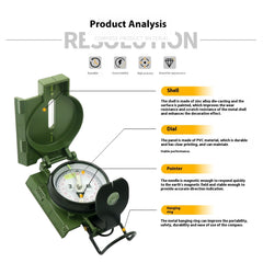 Multifunctional Compass Camping Cross-country Compass Geological Compass