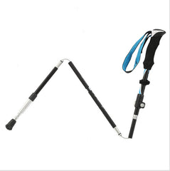 Folding telescopic trekking pole