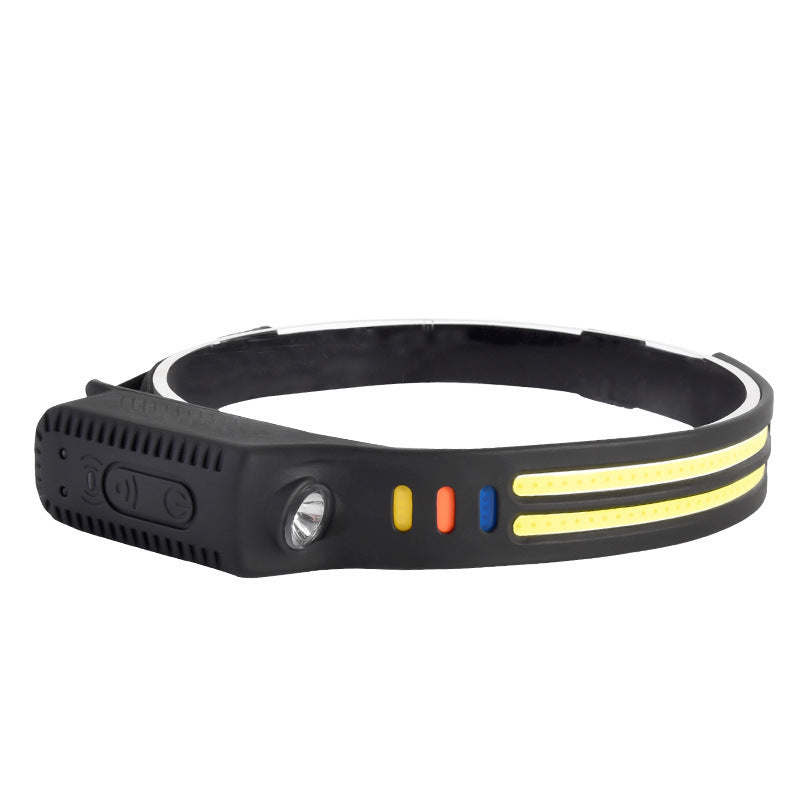 Dual-light Silicone Sensor Headlamp Charging Outdoor Riding