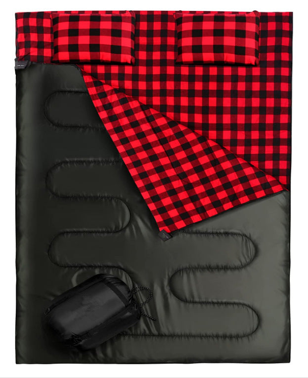 Outdoor Camping Camping Flannel Sleeping Bag Thickened