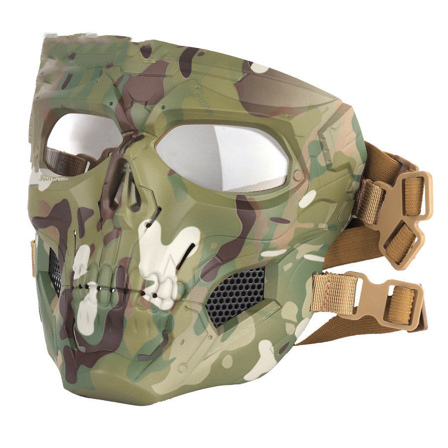 Skull camouflage tactical full face mask