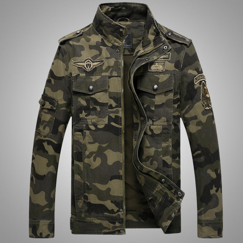 Tactical Camouflage Denim Jacket