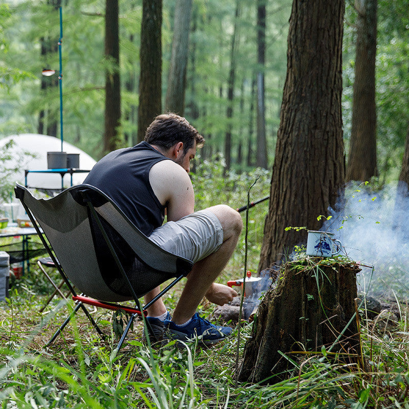 Fashion Backrest Small Stool Camping Moon Chair