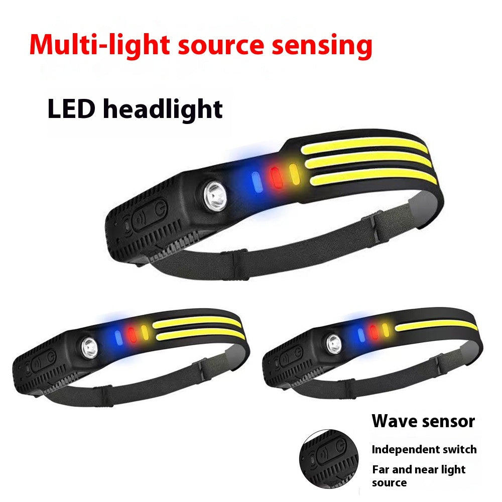 Dual-light Silicone Sensor Headlamp Charging Outdoor Riding