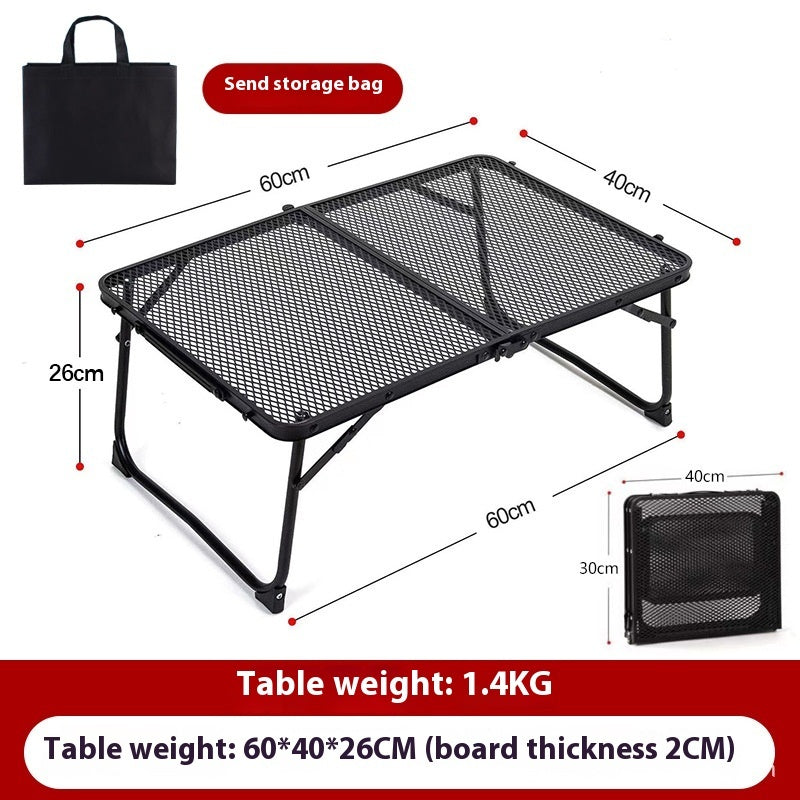 Outdoor Folding Table Portable Round Picnic Table Camping