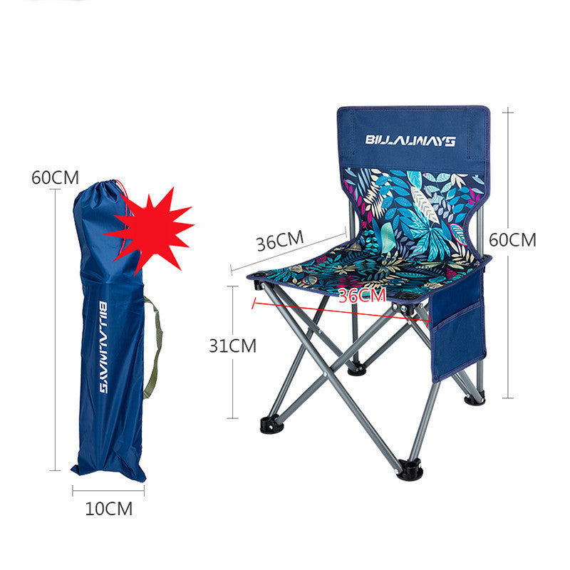 Outdoor Folding Chair Portable Camping Equipment Backrest